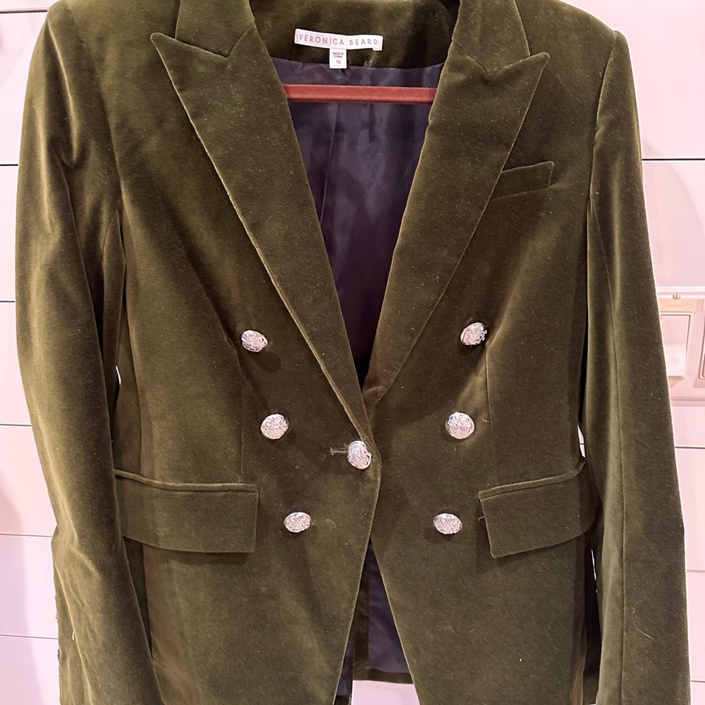 Gorgeous Veronica Beard Velvet Dickey Jacket